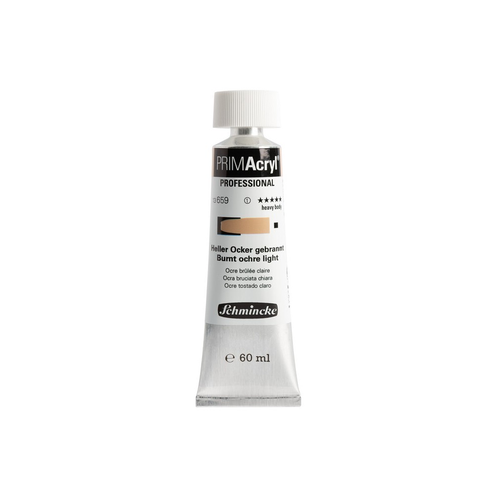 Primacryl professional acrylic paint - Schmincke - 659, Burnt Ochre Light, 60 ml