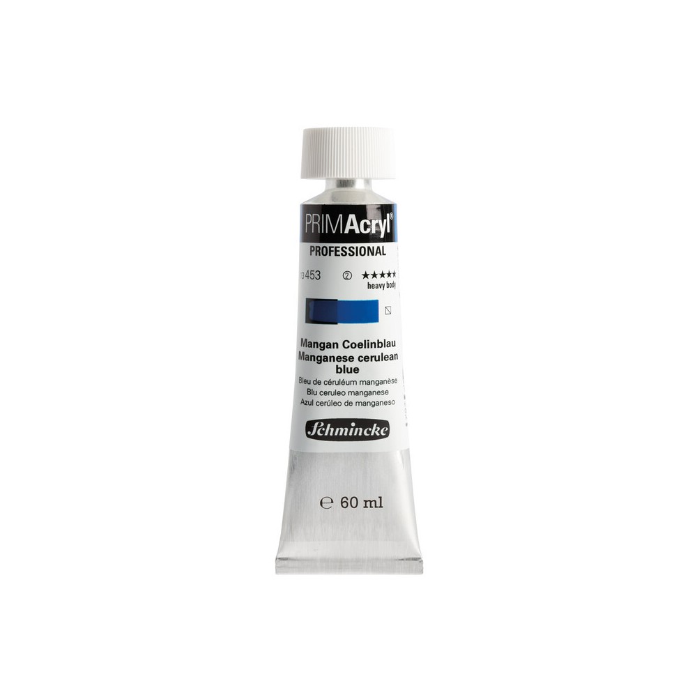 PRIMAcryl professional acrylic paint - Schmincke - 453, Manganese Cerulean Blue, 60 ml