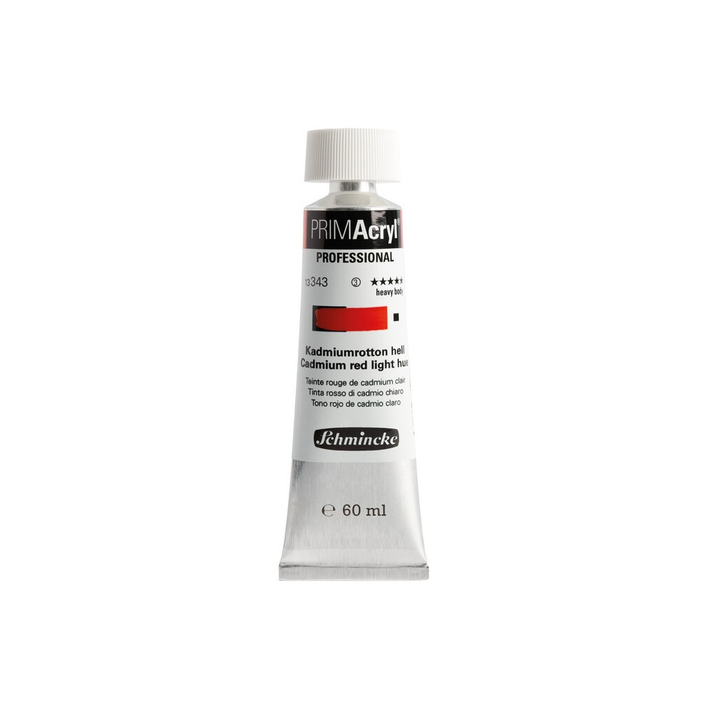 PRIMAcryl professional acrylic paint - Schmincke - 343, Cadmium Red Light Hue, 60 ml