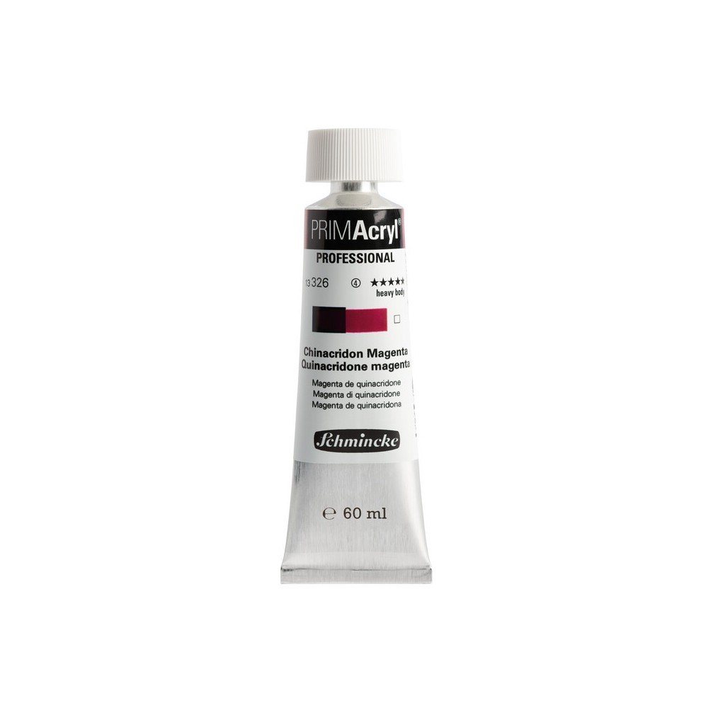 PRIMAcryl professional acrylic paint - Schmincke - 326, Quinacridone Magenta, 60 ml