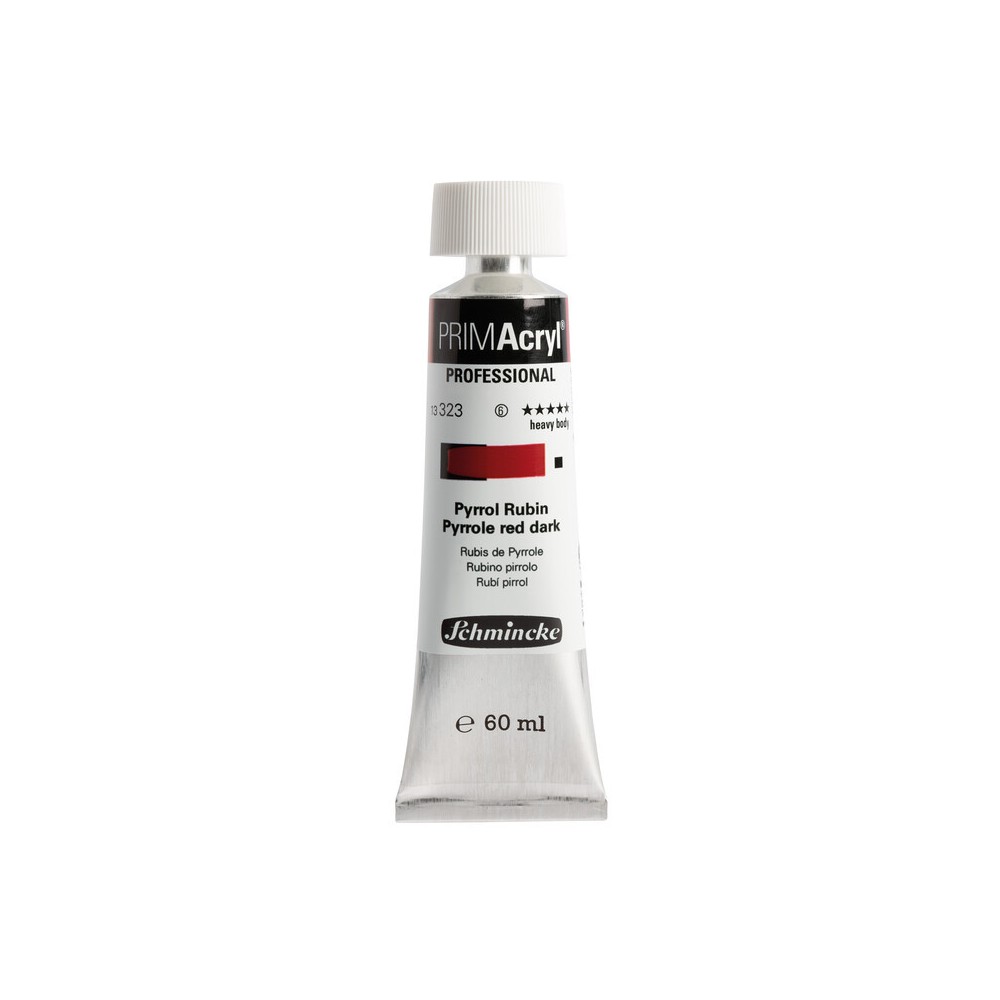 PRIMAcryl professional acrylic paint - Schmincke - 323, Pyrrole Red Dark, 60 ml