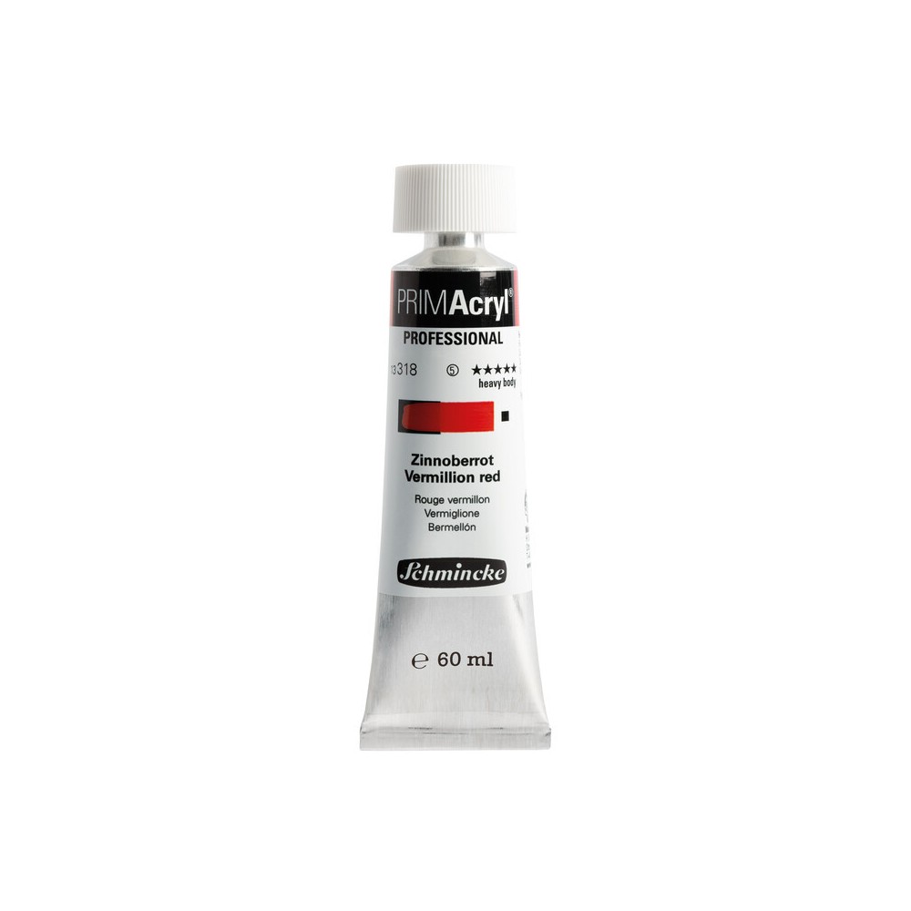 PRIMAcryl professional acrylic paint - Schmincke - 318, Vermillion Red, 60 ml