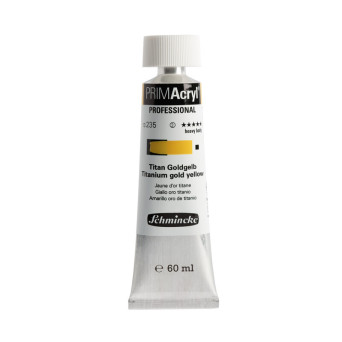 PRIMAcryl professional acrylic paint - Schmincke - 235, Titanium Gold Yellow, 60 ml