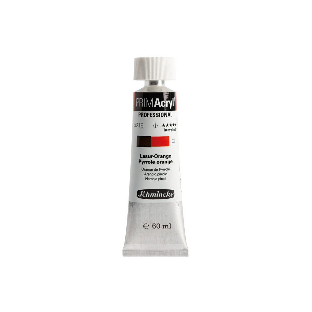 PRIMAcryl professional acrylic paint - Schmincke - 216, Pyrrole Orange, 60 ml