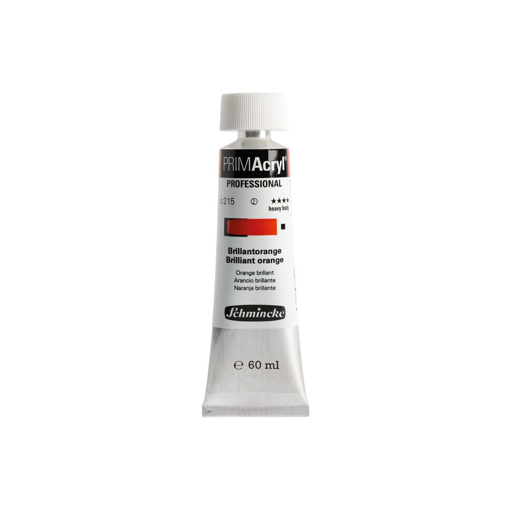PRIMAcryl professional acrylic paint - Schmincke - 215, Brilliant Orange, 60 ml