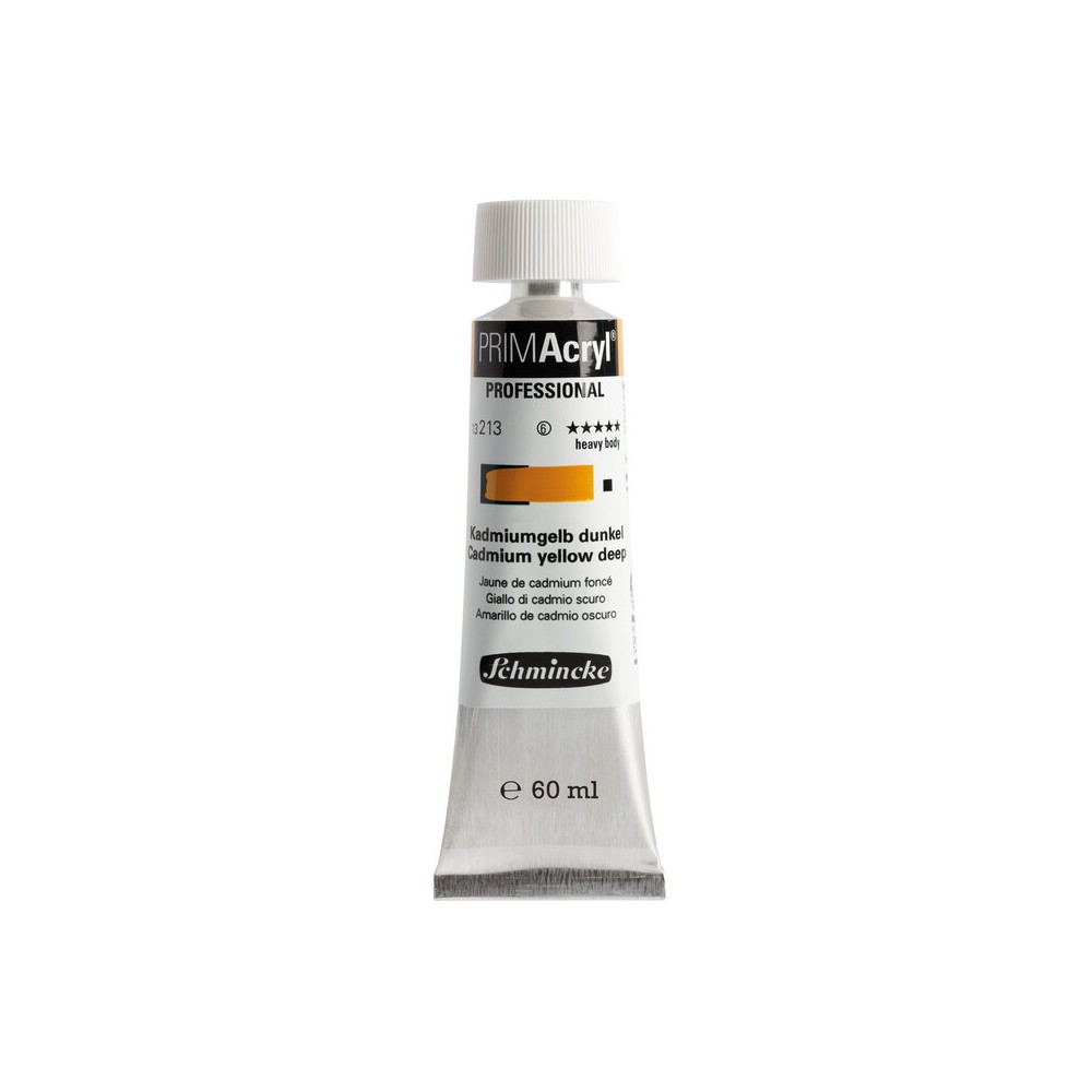 PRIMAcryl professional acrylic paint - Schmincke - 213, Cadmium Yellow Deep, 60 ml