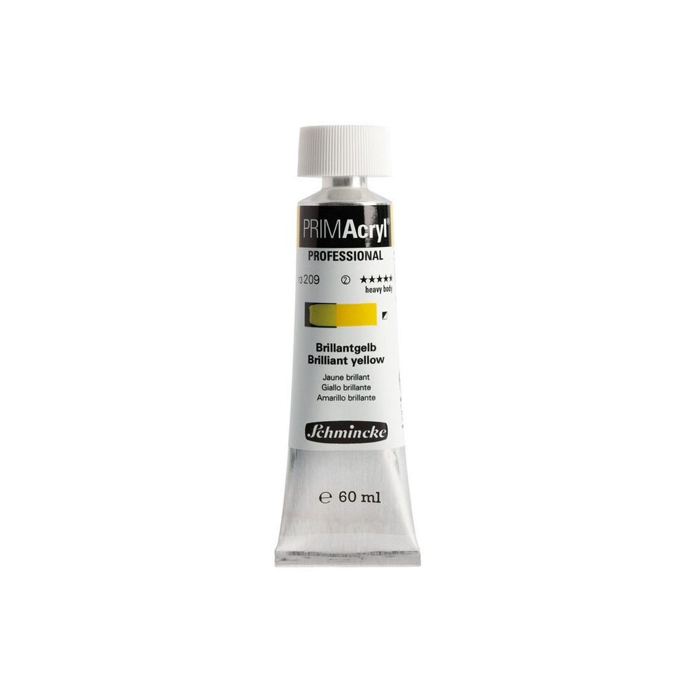 PRIMAcryl professional acrylic paint - Schmincke - 209, Brilliant Yellow, 60 ml