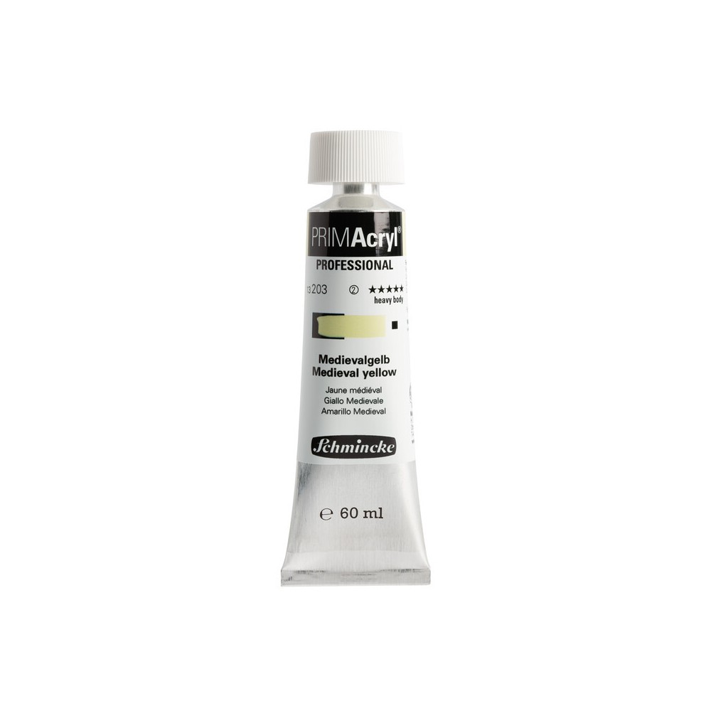 PRIMAcryl professional acrylic paint - Schmincke - 203, Medieval Yellow, 60 ml