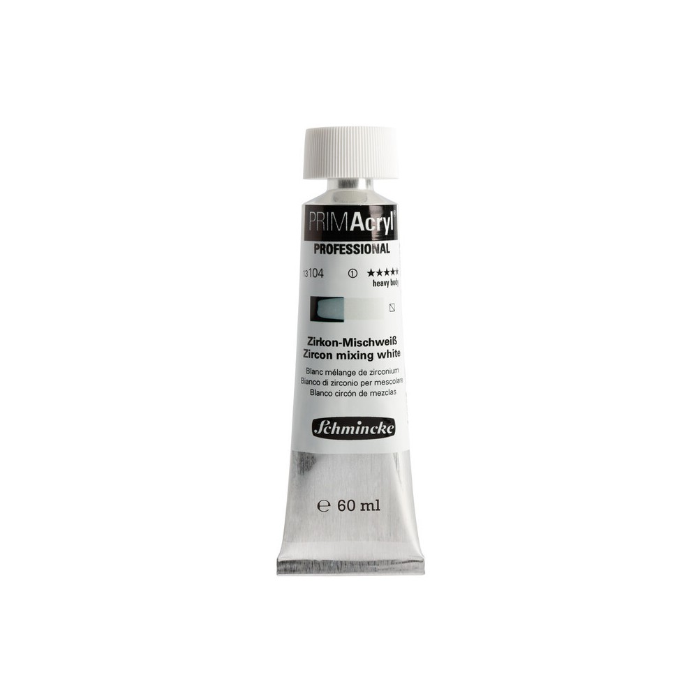 PRIMAcryl professional acrylic paint - Schmincke - 104, Zircon Mixing White, 60 ml