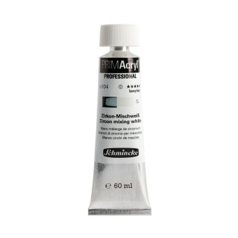 PRIMAcryl professional acrylic paint - Schmincke - 104, Zircon Mixing White, 60 ml