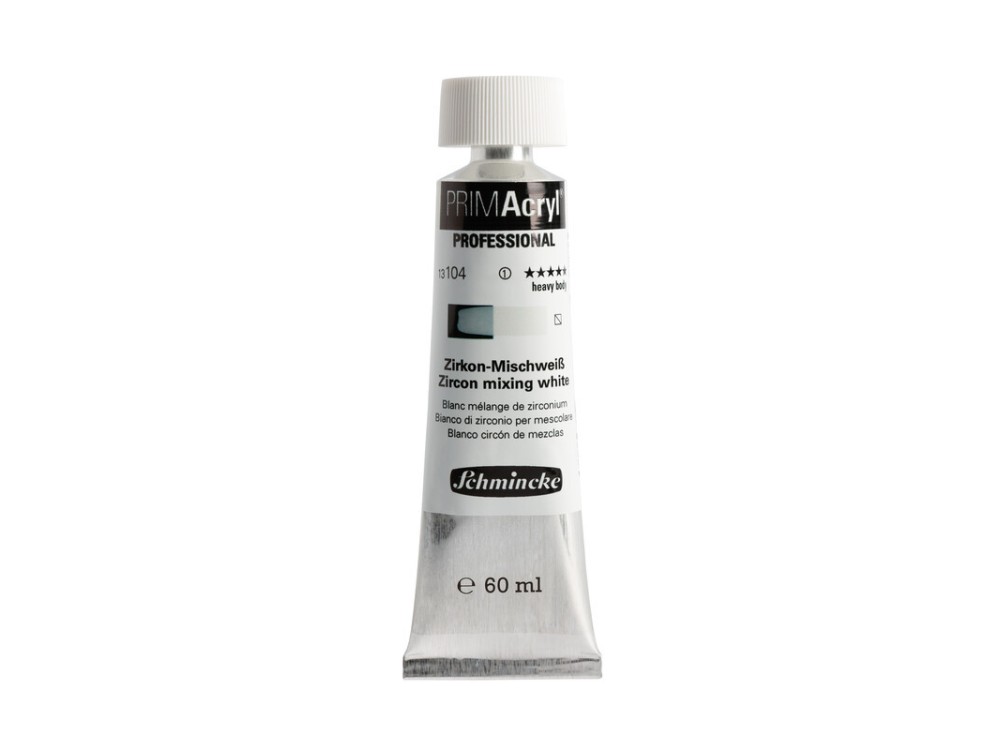 Farba akrylowa PRIMAcryl - Schmincke - 104, Zircon Mixing White, 60 ml