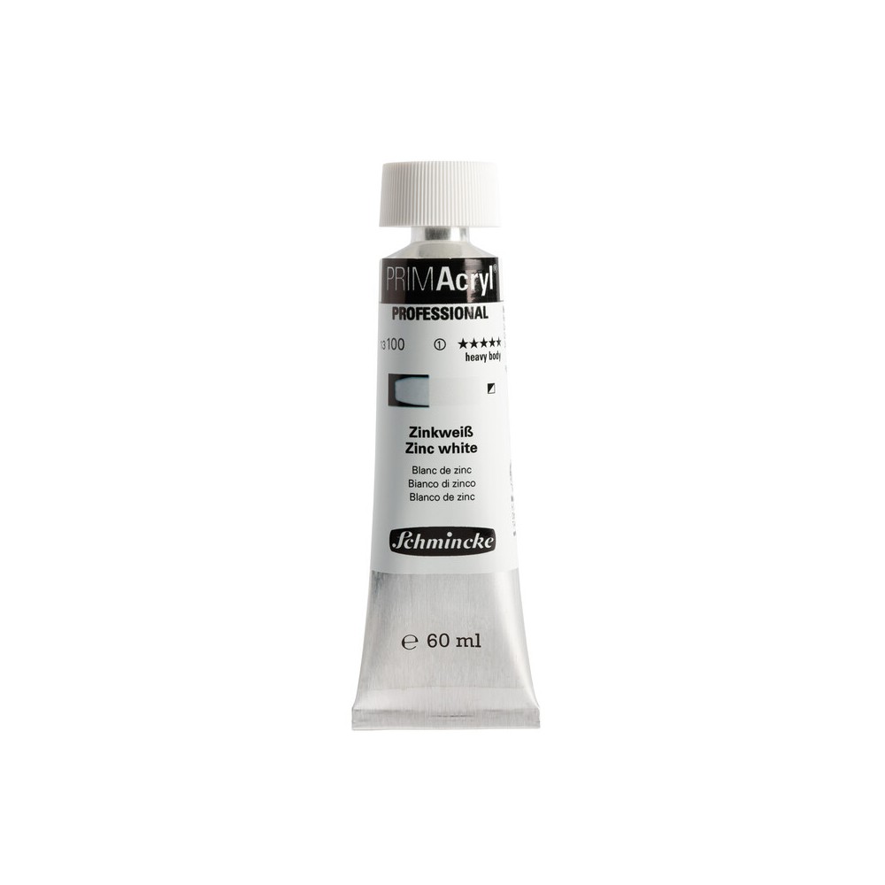 PRIMAcryl professional acrylic paint - Schmincke - 100, Zinc White, 60 ml