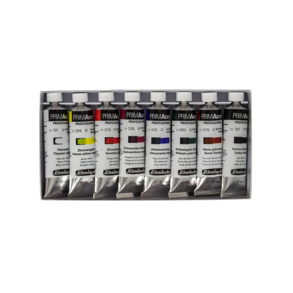 Zestaw farb akrylowych PRIMAcryl - Schmincke - 8 x 35 ml