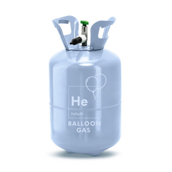 Disposable bottle with helium - light blue, 0,189 m3