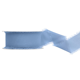Chiffon ribbon - blue, 4 cm x 10 m