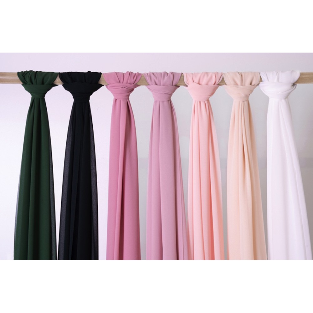 Chiffon table runner - white, 48 cm x 5 m