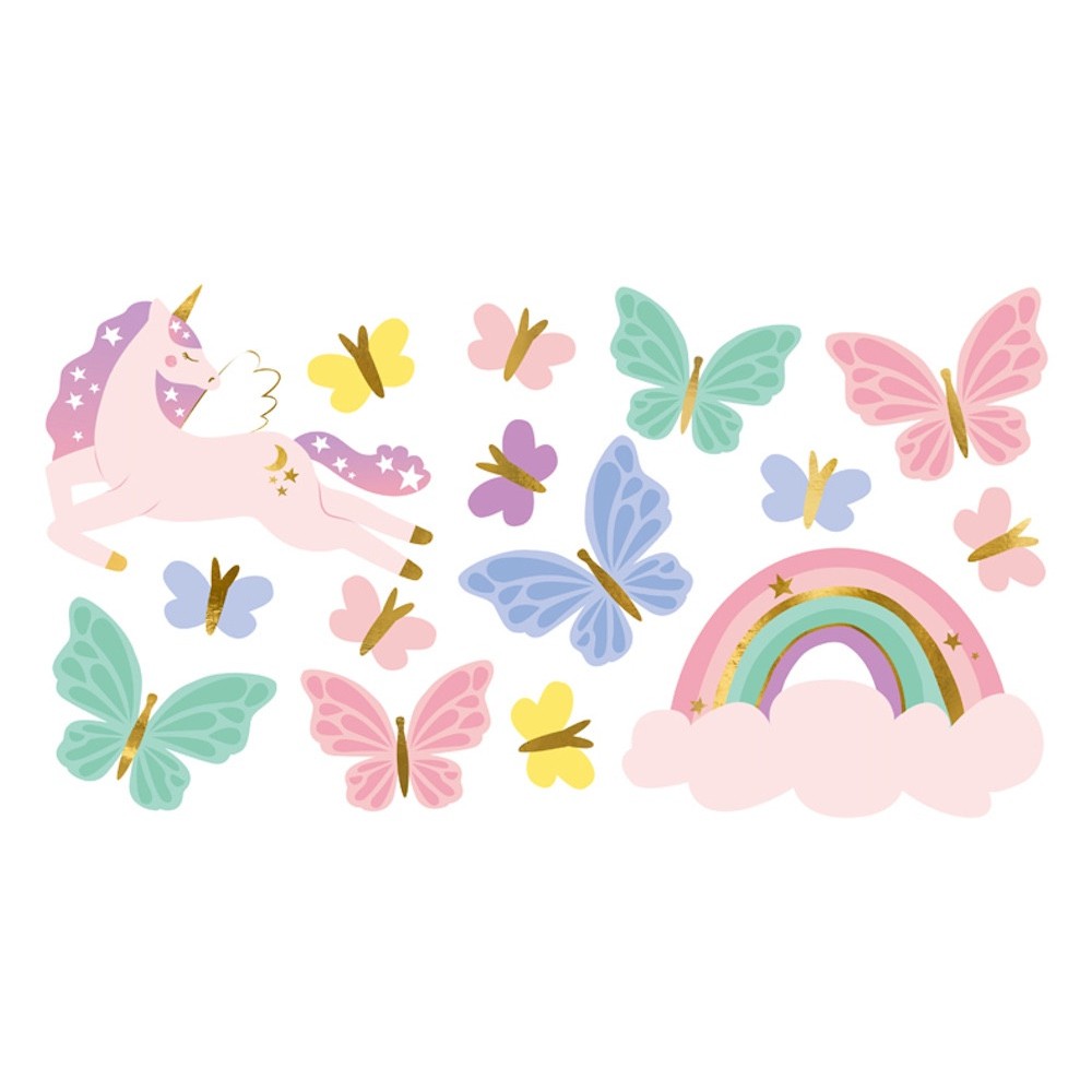 Temporary tattoos for kids Unicorns - 15 pcs.