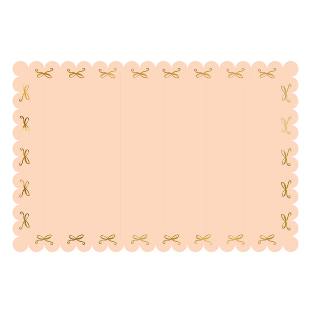 Paper tablecloth Bows - pink, 180 x 120 cm