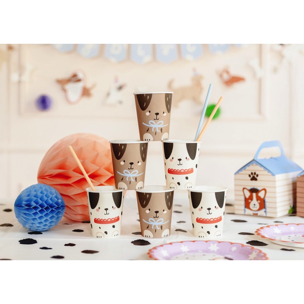 Paper cups Dogs - 220 ml, 6 pcs.