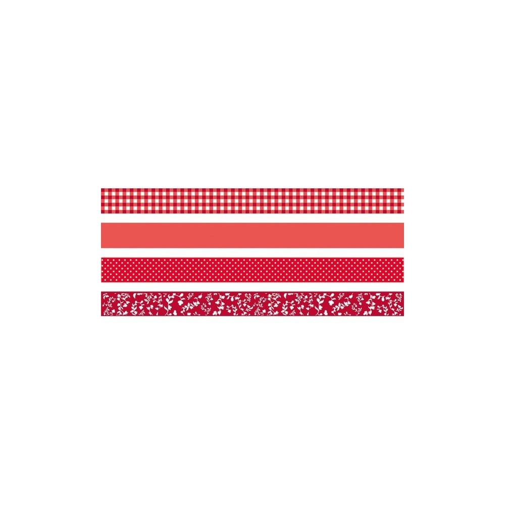 Decorative ribbon with glue - Heyda - Red