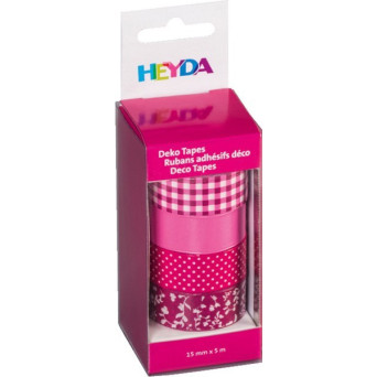 Decorative ribbon with glue - Heyda - Pink