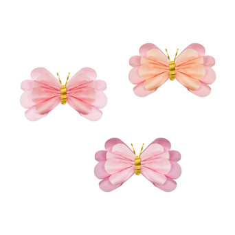 Decorative tissue Butterflies - pink, 50 x 40 cm, 3 pcs.