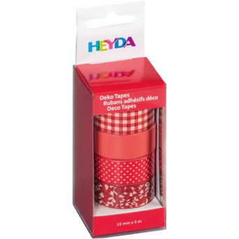 Decorative ribbon with glue - Heyda - Red