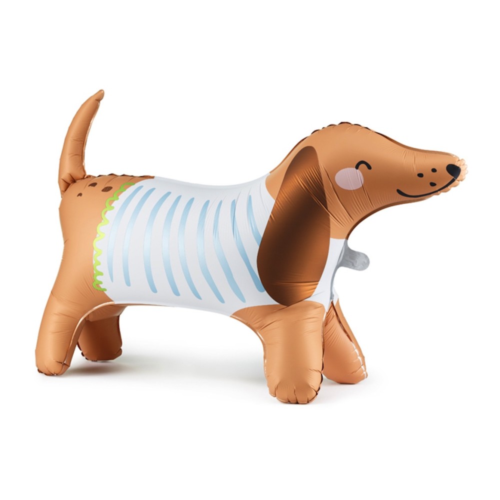 Foil balloon Dachshund - brown, 89 x 58 cm