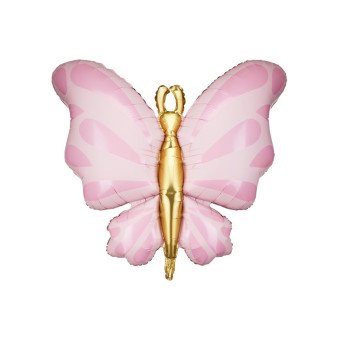Balon foliowy Motyl - różowy, 69 cm