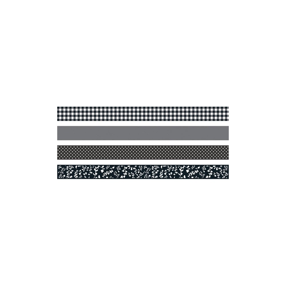 Decorative ribbon with glue - Heyda - Black