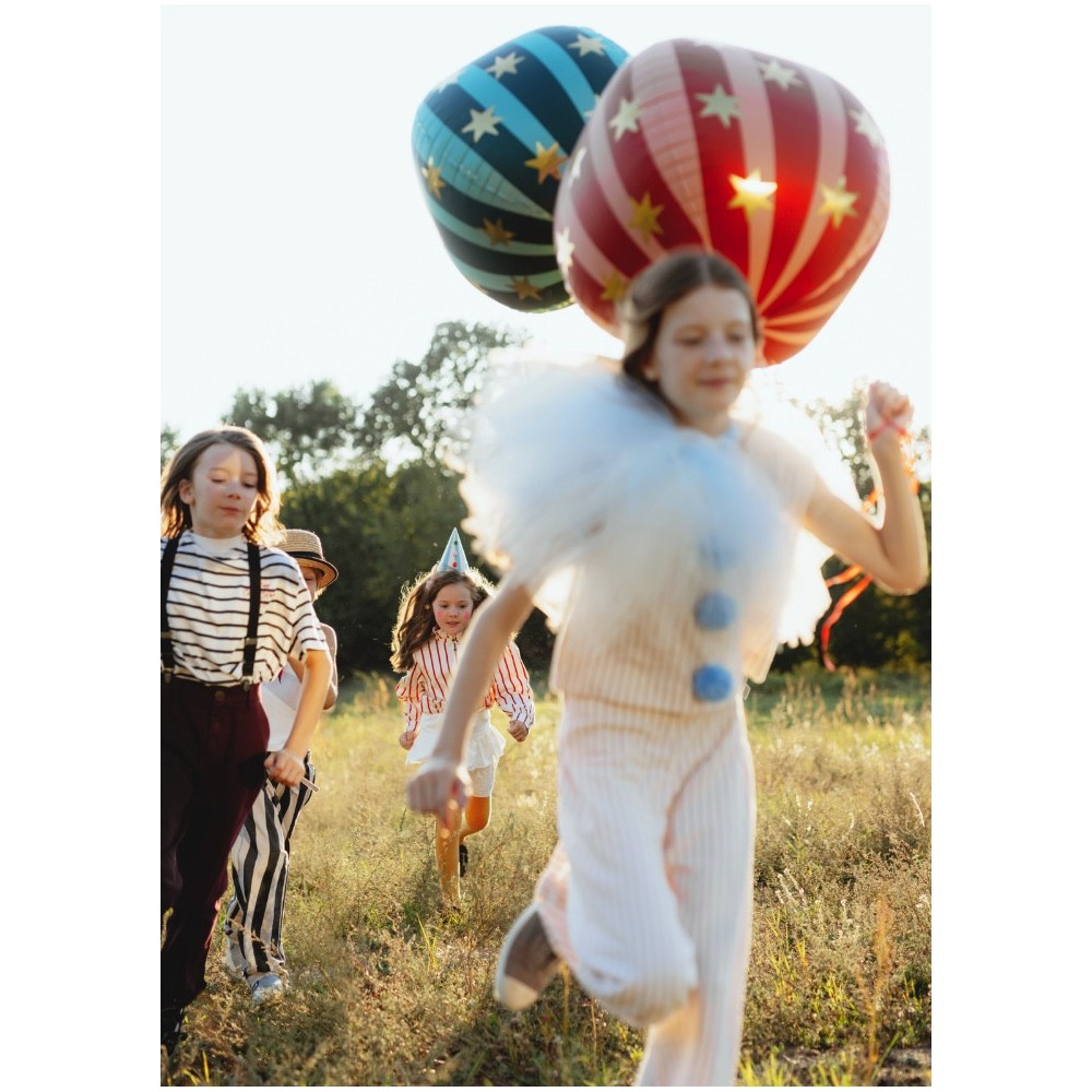 Foil balloon Ball with stars - green 75 cm