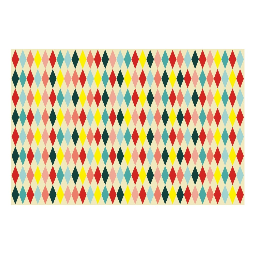 Paper tablecloth Rhombs - colorful, 180 x 120 cm