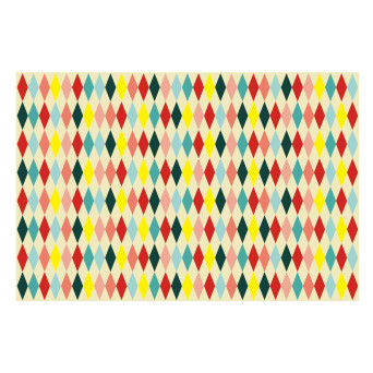 Obrus papierowy Romby - kolorowy, 180 x 120 cm