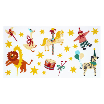 Temporary tattoos for kids Circus - 24 pcs.