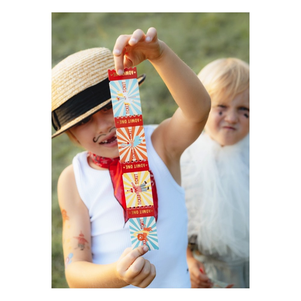 Circus stickers with tickets - 36 pcs.