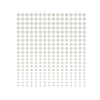 Pearl stickers - white, 3-6 mm, 440 pcs.