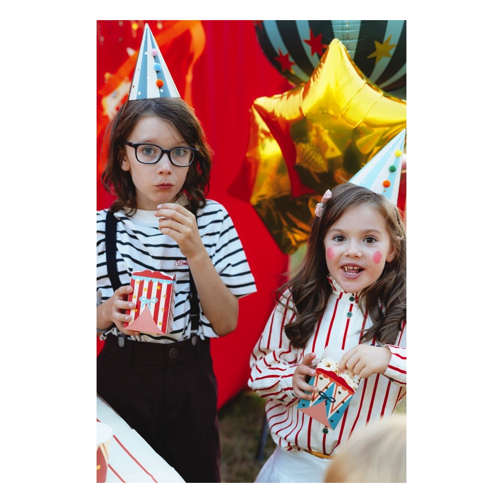 Decorative snack boxes Circus - 8 x 11,5 x 8 cm, 6 pcs.