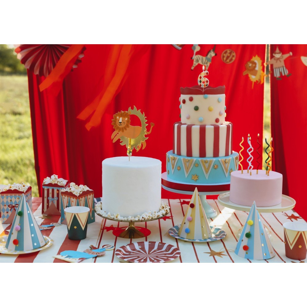 Decorative snack boxes Circus - 8 x 11,5 x 8 cm, 6 pcs.