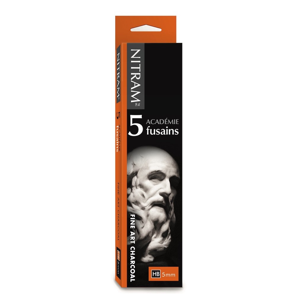 Académie Fusains fine art charcoal - Nitram - HB, Medium, 5 mm, 5 pcs.