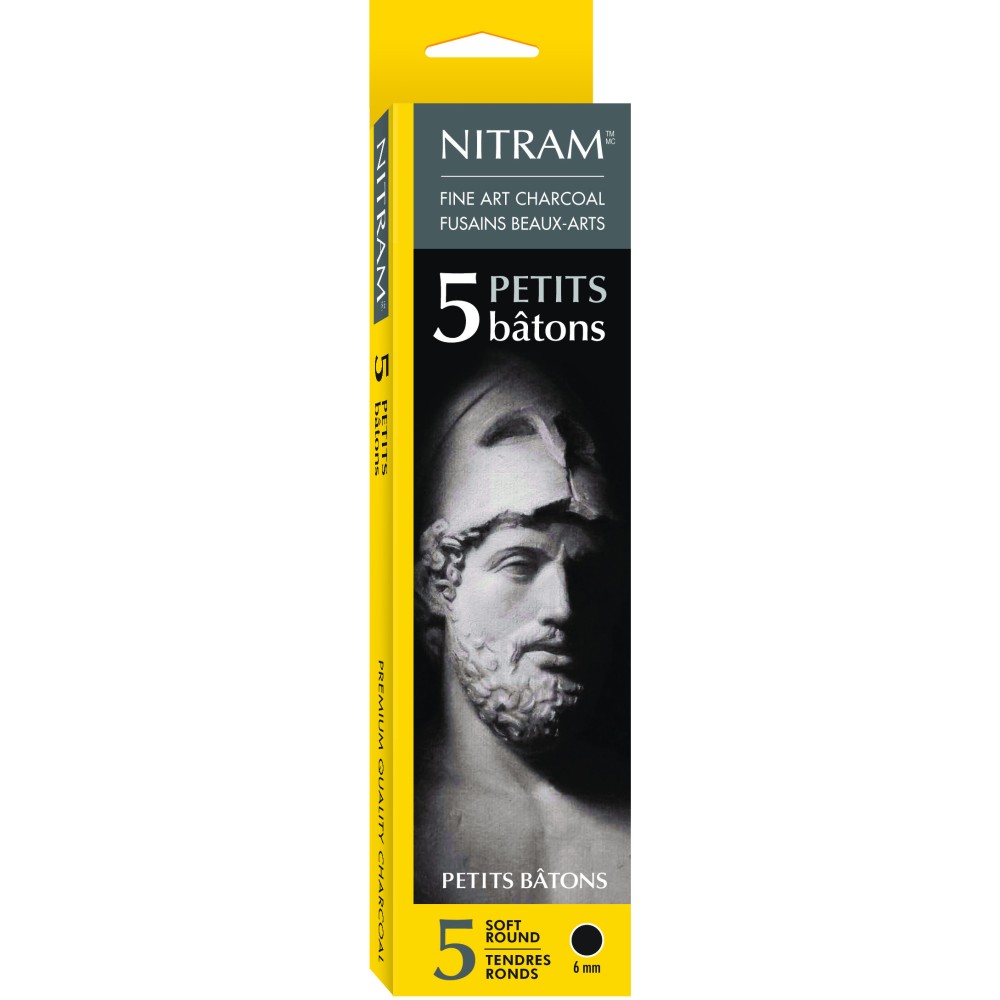 Węgiel Petits Bâtons - Nitram - B, Soft, 6 mm, 5 szt.