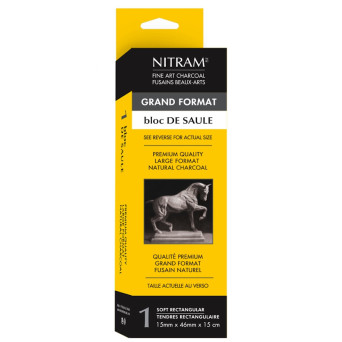 Bloc de Saule fine art charcoal - Nitram - B, Soft, 15 x 46 mm