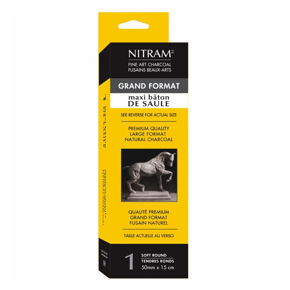 Węgiel Maxi Bâton de Saule - Nitram - B, Soft, 50 mm