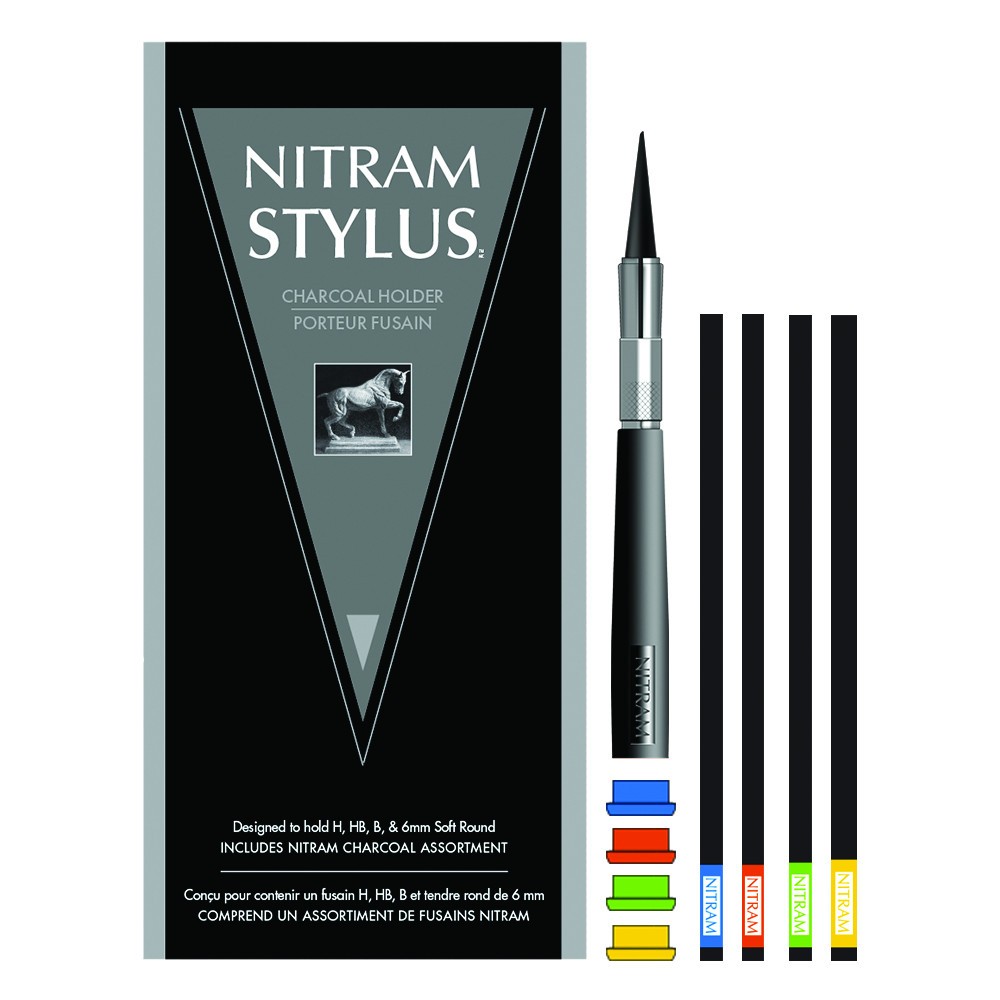 Uchwyt na węgiel Stylus z wkładami - Nitram - 6 mm