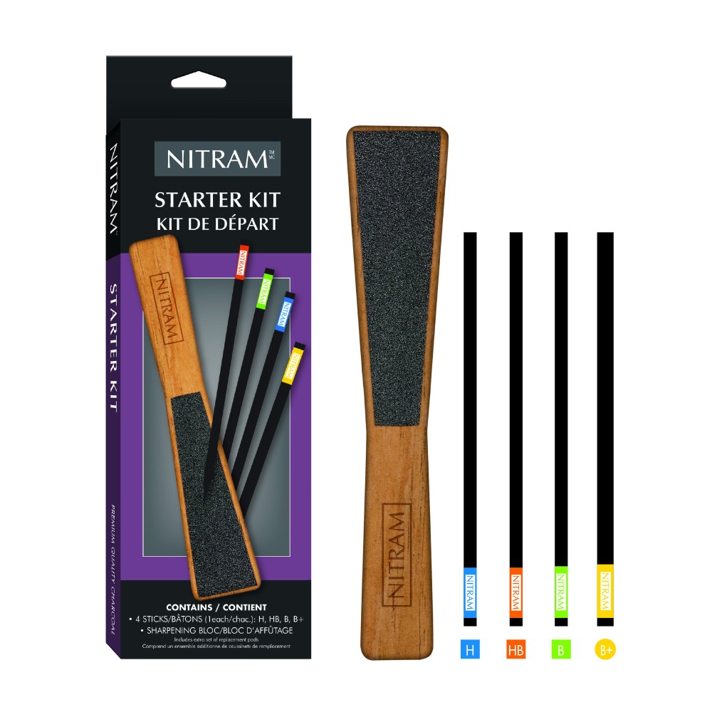 Zestaw startowy węgli z ostrzałką Starter Kit - Nitram - 5 szt.
