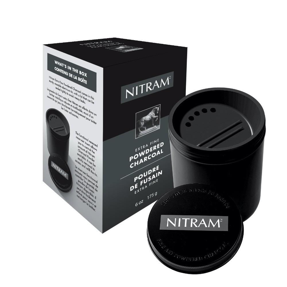 Extra Fine powdered charcoal - Nitram - 175 g