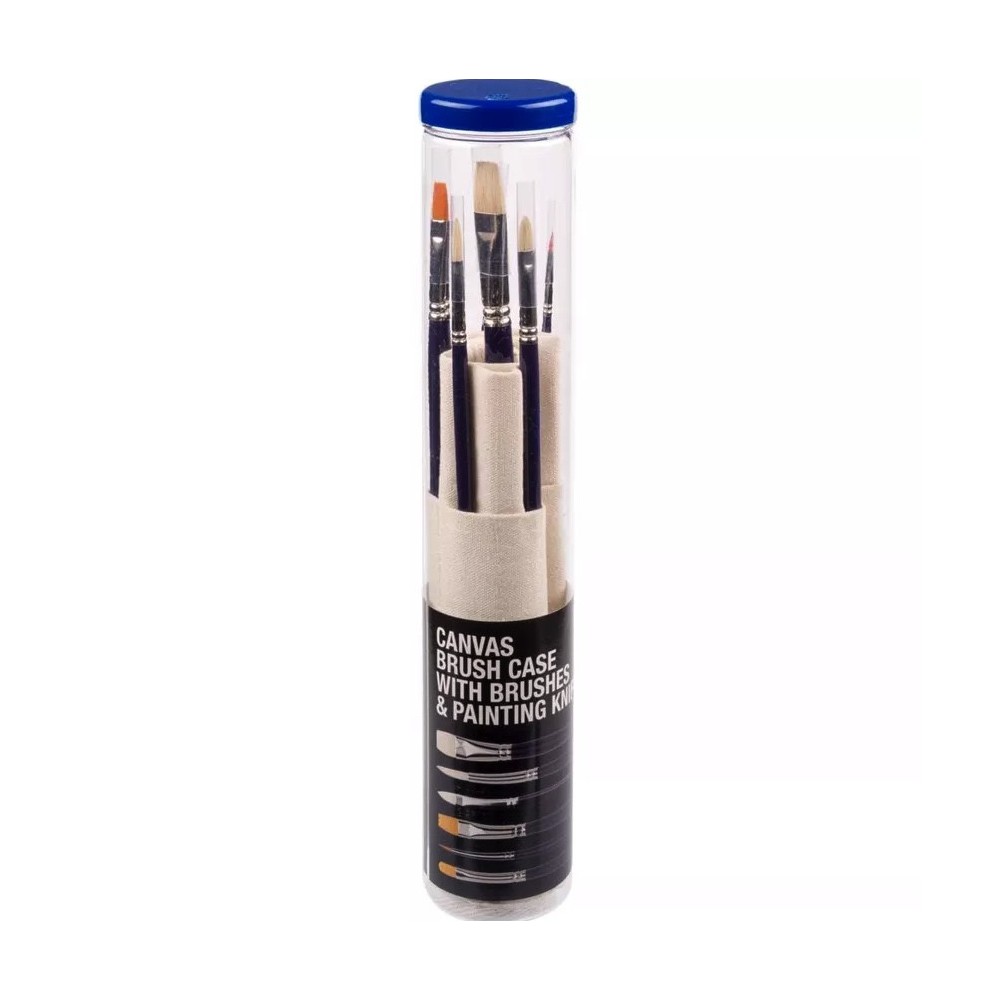 Set of oil and acrylic brushes in canvas case - Van Gogh - 7 pcs.