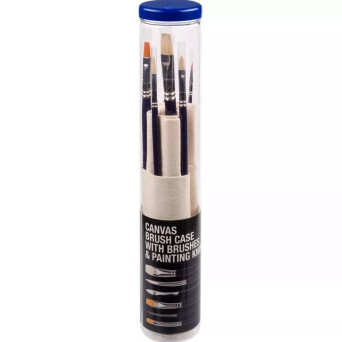 Set of oil and acrylic brushes in canvas case - Van Gogh - 7 pcs.