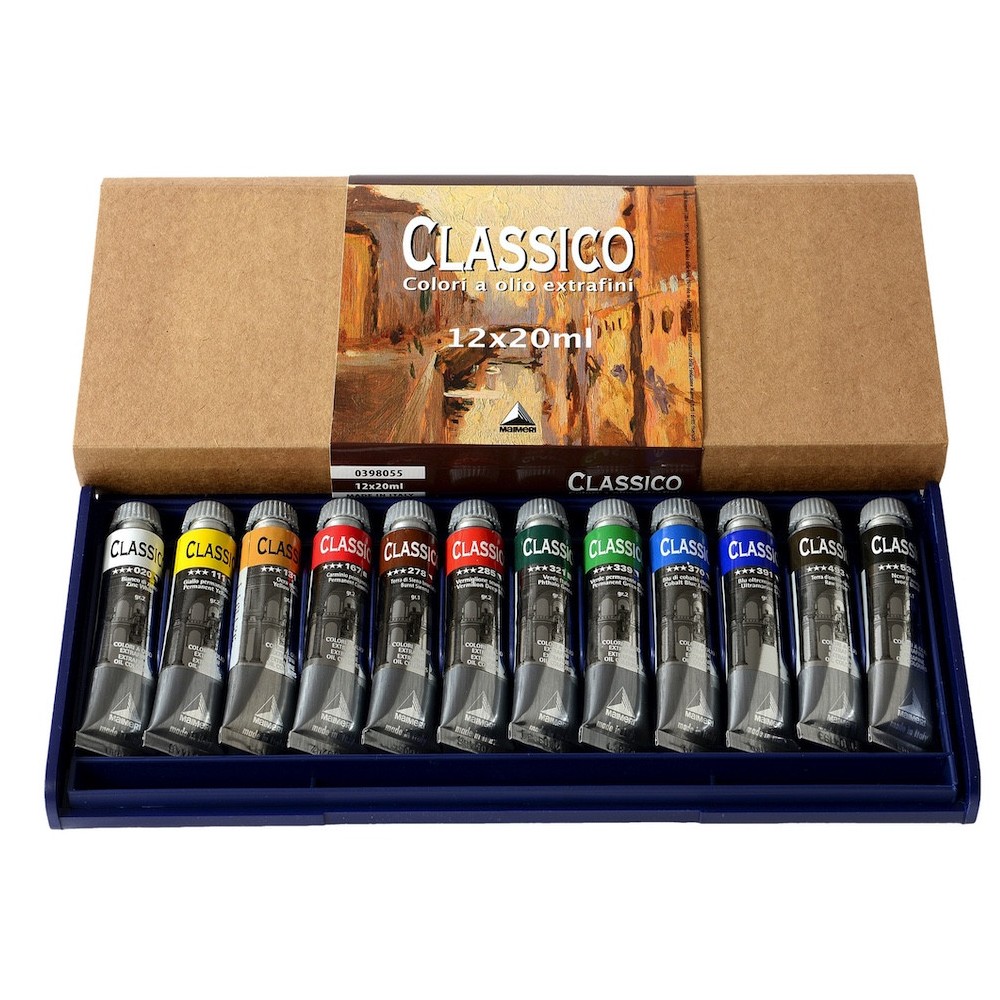 Zestaw farb olejnych Classico - Maimeri - 12 x 20 ml