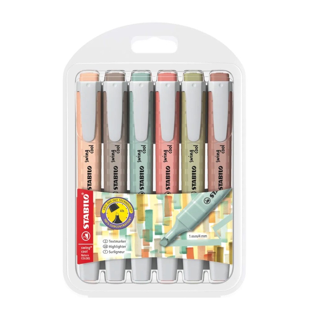 Set of Swing Cool Nature highlighters - Stabilo - 6 pcs.
