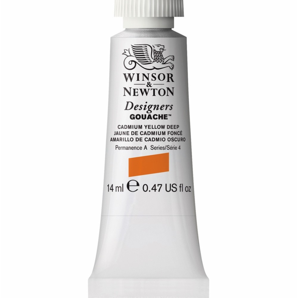 Farba gwasz Designers Gouache - Winsor & Newton - Cadmium Yellow Deep, 14 ml